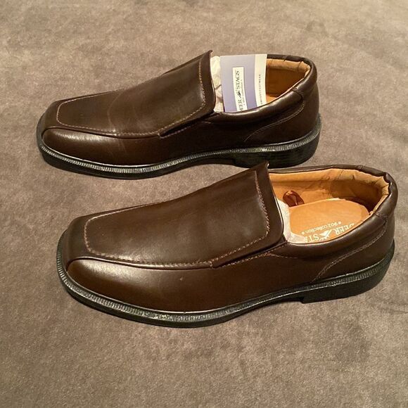 Men’s Deer Stags Greenpoint Dark Brown Shoes 902 Collection Size 11M NWT - Picture 6 of 9